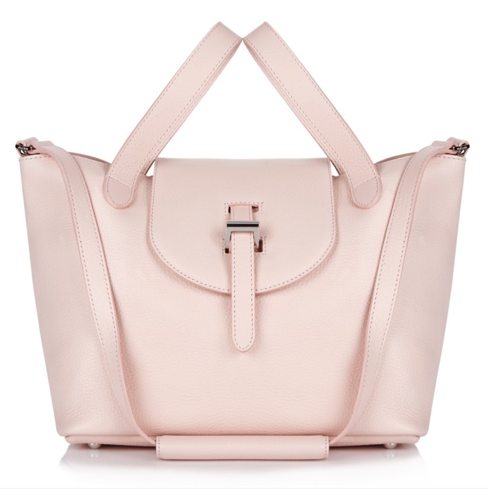 Meli Melo Dusty Pink Medium Thela Bag With Shoulder Strap